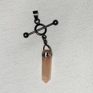 Pink Crystal Necklace Charm